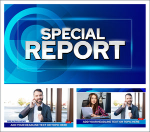 Live Report Special Report - News theme overlay for live streamers – Streamer Templates