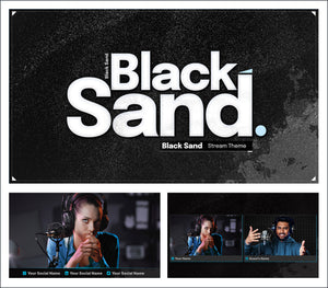 Black Sand - A dark and moody streaming template for StreamYard!