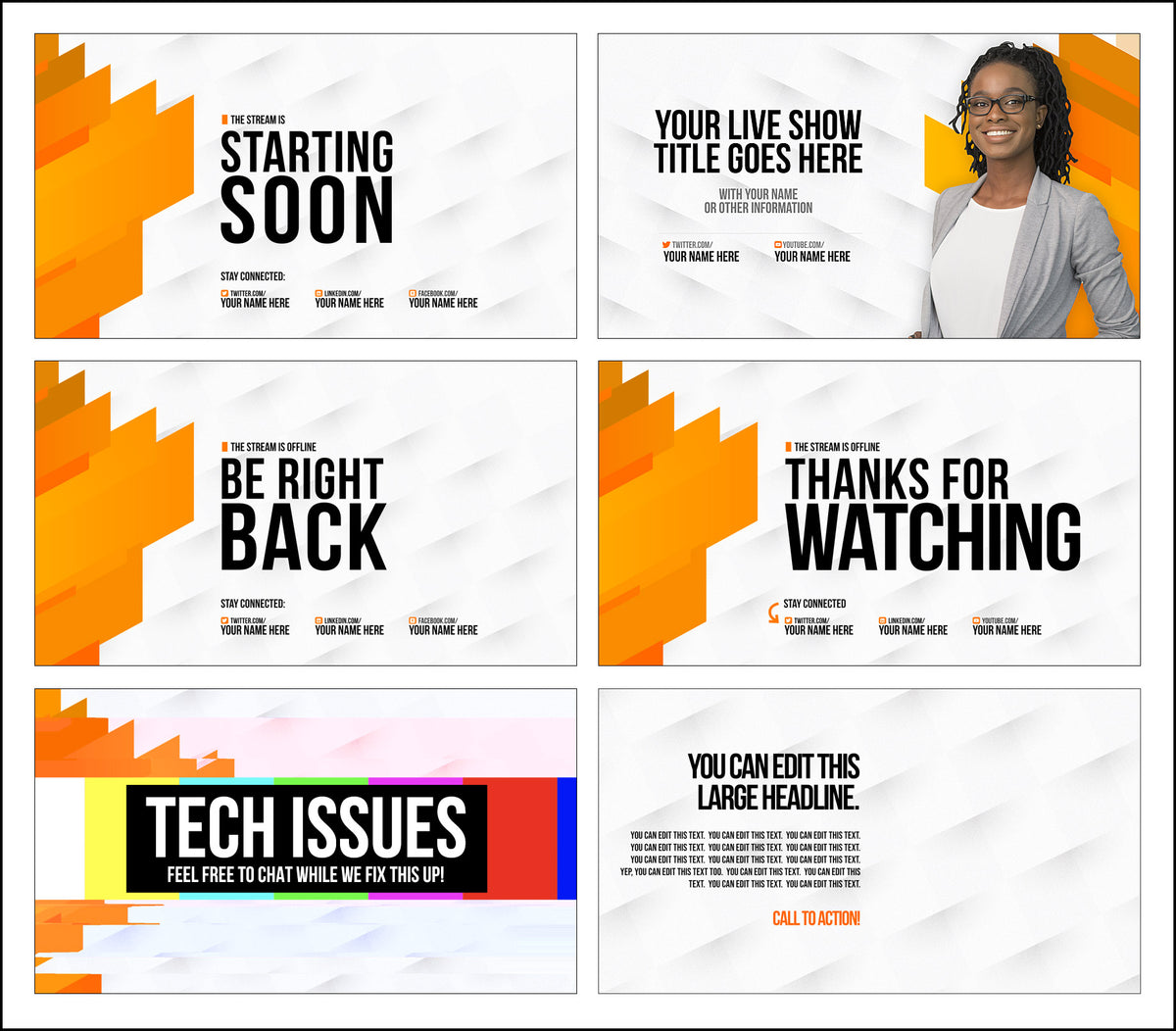 StreamYard overlay templates - Edges – Streamer Templates