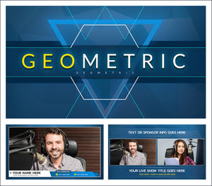 Geometric - Live streaming overlays and backgrounds for news and news style live streams.