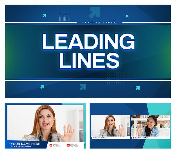 Leading Lines - Live streaming overlays and backgrounds for news and news style live streams.